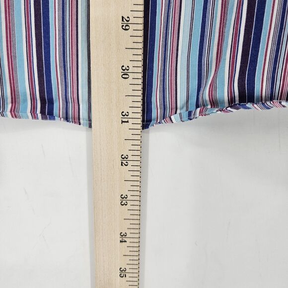 Vintage Polo Ralph Lauren Shirt Mens Sz 17.5 32 33 Striped Regent Custom Fit - Picture 7 of 11